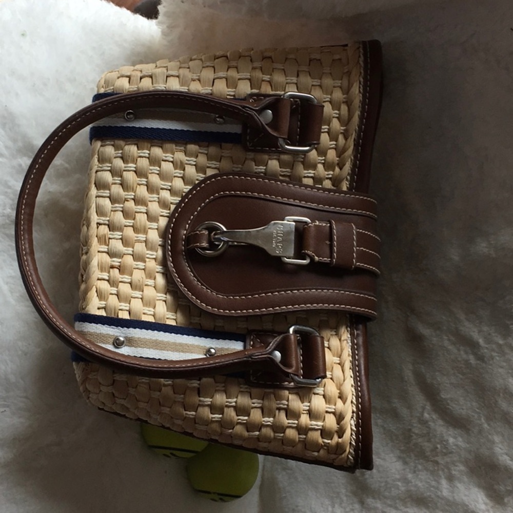 Chaps straw bag never used